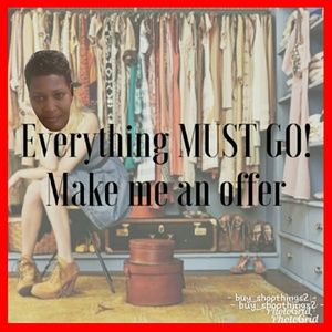 CLOSET CLEAN OUT EVERYTHING MUST GO.